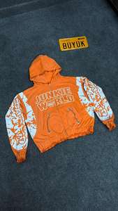 Sweat à capuche zippé sur mesure pour l'hiver, 100% coton biologique, respirant, 500 GSM, logo personnalisé OEM, fermeture éclair de haute qualité, pour homme - Product Image 3