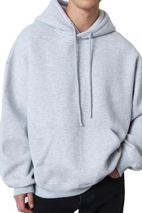 Sweat à capuche gris pour homme, 100% coton, surdimensionné, avec logo personnalisé, vente en gros, qualité supérieure et couture personnalisée - Product Image 6