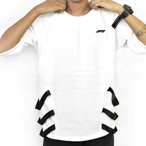 เสื้อยืดโอเวอร์ไซส์ผ้าฝ้าย 100% พิมพ์โลโก้ตามสั่ง ขายส่ง น้ำหนักเบา ทรงหลวม ใส่สบาย แขนสั้น สำหรับผู้ชาย - Product Image 3