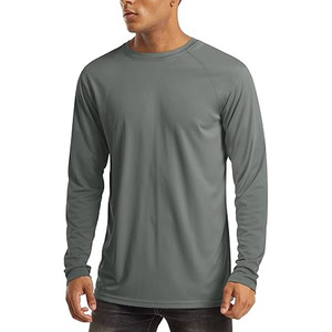 Camiseta de Manga Larga para Hombre, Protección Solar UV, Secado Rápido, para Playa y Pesca, Color Gris - Product Image 1