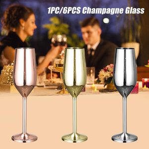 Vente en gros de flûtes de luxe pour mariage douche nuptiale verres acier cuivre pour champagne nouvel an noël prix bon marché - Product Image 6