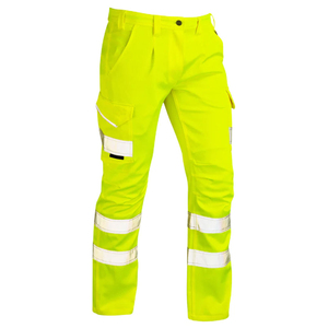 กางเกงทำงานสะท้อนแสงแบบ Hi-Vis พิมพ์โลโก้ OEM ตามสั่ง สำหรับทุกเพศ ระบายอากาศได้ดี ผลิตจากผ้าฝ้ายผสมโพลีเอสเตอร์ ทนทาน แห้งเร็ว ยืดหยุ่นสูง - Product Image 2
