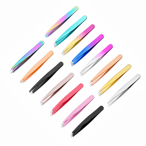Pinzas de Cejas de Acero Inoxidable con Punta Puntiaguda, Diseño Duradero Multicolor - Product Image 3