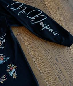 Sudadera de algodón con cuello redondo y estampado gráfico personalizado para hombre, estilo streetwear, tejido gofrado, estampado completo DTG, camiseta térmica de manga larga oversize - Product Image 6