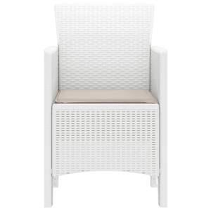 2 sillas de jardín de polipropileno blanco, 20,87 x 19,29 x 33,46 pulgadas, 20,87 x 19,29 x 33,46 pulgadas - Product Image 5