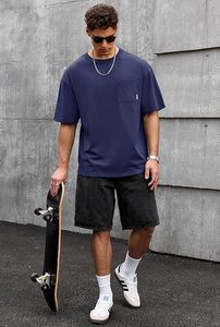 T-shirt Homme Oversize 100% Coton Grammage Lourd 220g, Coupe Boxy, Impression Personnalisée sur Épaule, Style Hip Hop, Grande Taille, Vierge - Product Image 6