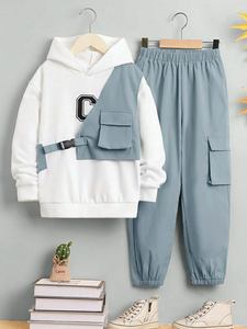 Ensemble sweat à capuche tactique et pantalon cargo pour garçons, 2 pièces, tenue d'aventure Urban Explorer ou Techwear Lite - Product Image 4