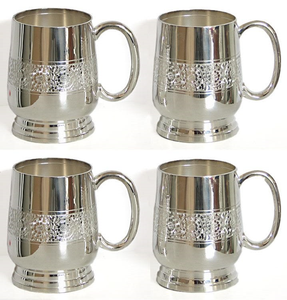 Artistic Blue <b>Mosaic</b> Stainless Steel Washing Cup Decorative Handwashing Ceremony Statement <b>Piece</b> - Product Image 3