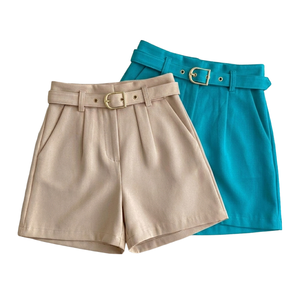Women's High Waist Straight Wide Leg Shorts <b>Skirts</b> Quick Dry Oxford Fabric Fashion Joker Solid Color Casual New - Product Image 2
