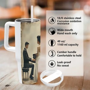 Vaso de acero inoxidable de 40 oz con logotipo personalizado para clubes de tiro con arco - Product Image 5