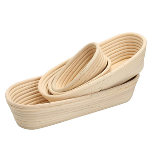 Handmade Weaving Oval Storage <b>Basket</b> Rattan <b>Bread</b> Fermentation <b>Basket</b> for Kitchen Food Picnic <b>Bread</b> Sundries - Product Image 3