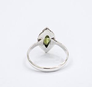Vintage Marquise Cut Peridot Gemstone <b>925</b> <b>Silver</b> <b>Ring</b> Oxidized Finish Jewelry Gift For Daily & Any Occasion Wear - Product Image 5