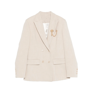 Nouvelle Tendance Mode Femme Blazer Diamant Broche en Alliage de Zinc à Pompon Accessoires Unisexe pour Blazer Homme Vente en Gros Logo Personnalisé - Product Image 1