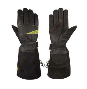 PROTECTIVE Hand and <b>Finger</b> <b>Gloves</b> Rescue Firefighter Fire Safety Flame Retardant Leather <b>Gloves</b> From Pakistan - Product Image 3