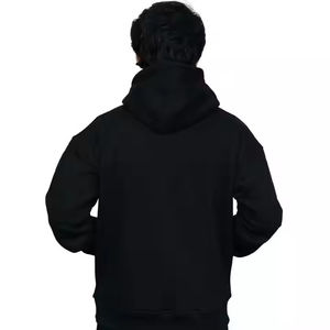 Sajjawal Sweat à capuche unisexe en molleton 100% coton, coupe classique, fermeture éclair, écologique, 400g, couleur unie, style hip-hop, hiver, imperméable - Product Image 1