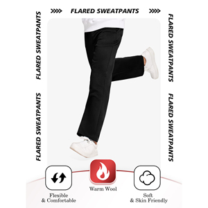 Nouveau style tendance : Pantalon de survêtement décontracté en laine pour homme, taille haute avec cordon de serrage, service OEM personnalisé - Product Image 2