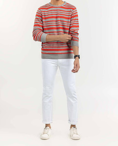 Pull en tricot à col rond surdimensionné pour homme, 100% coton, pulls en tricot dégradés, streetwear, pull d'hiver - Product Image 3