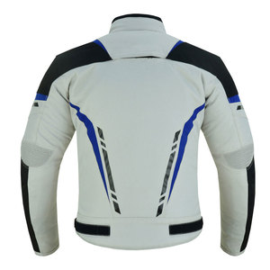 เสื้อแจ็คเก็ตมอเตอร์ไซค์แขนยาวสำหรับผู้ชาย กันลม สีเทา น้ำเงิน ดำ  สำหรับทุกฤดู เหมาะสำหรับขี่มอเตอร์ไซค์และแข่งรถ - Product Image 2