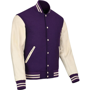 Varsity Jackets Men Spring Baseball Aviator Jackets Embroidery Spliced PU Leather Sleeves Autumn Women Bomber <b>Coat</b> - Product Image 1