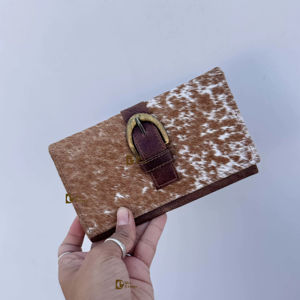 Belle pochette en cuir de fourrure de vachette marron pochette portefeuille sac à main à la mode Offre Spéciale cadeau pour les femmes - Product Image 1