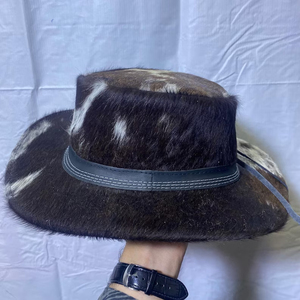 Sombrero de Vaquero de Piel de Vacuno con Ala Ancha y Banda de Cuero, Correa Ajustable para la Barbilla, Unisex, para Exteriores, OEM, ODM, Venta al Por Mayor 2026 - Product Image 6