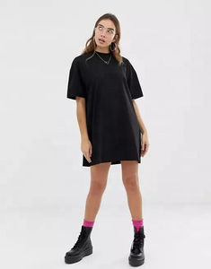 Camiseta popular de manga larga con cuello redondo para mujer, camiseta negra cómoda de algodón peinado, camisa de vestir para mujer de calidad económica. - Product Image 4