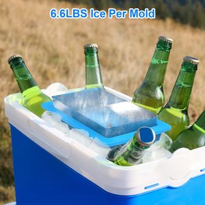 Set di 2 Stampi in Silicone da 6,6 Libbre per Congelatore, Stampi per Blocchi di Ghiaccio e Stampi per Ghiaccioli, per Bagno di Ghiaccio, Zuppa, Congelamento di Frutti di Mare e Decorazioni Fai-da-Te - Product Image 5