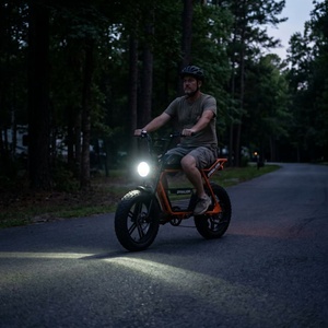 Bicicleta Eléctrica de Buena Visibilidad con Faro LED Brillante, Bicicleta Eléctrica Retro de Ruedas Anchas para Viajes en Autocaravana - Product Image 3