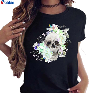 T-shirt d'été noir pour fille, T-shirt graphique, vêtement décontracté, haut respirant, imprimé rose, imprimé papillon, modèle basique - Product Image 6