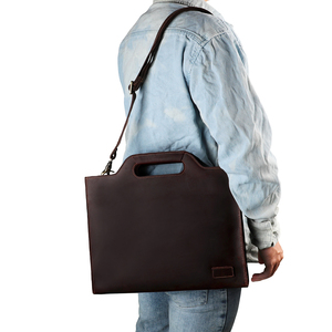 Maletín de cuero con compartimento para zapatos, bolsa de viaje con cierre de cremallera, maletín para portátil negro, maletín de negocios con múltiples bolsillos. - Product Image 5