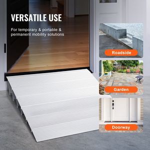 Rampa de Aluminio Ajustable para Umbral de Puerta de 6 Pulgadas de Altura, Capacidad de Carga de 800 Libras, Rampa de Acceso para Sillas de Ruedas, Dispositivo de Asistencia para Carga de 800 Libras - Product Image 6