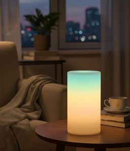 LED Changing Modern White Night <strong>Light</strong> Remote Control Cordless Dimmable Middle Size Plastic Bedrooms/Living Rooms Portable <strong>Table</strong> - Product Image 3