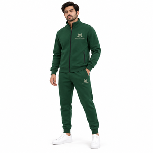 Chándal Unisex Verde de Manga Larga con Capucha, Color Sólido, Corte Regular Informal, Transpirable, Ligero y Ecológico - Product Image 2