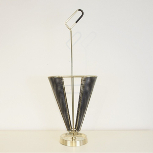 Porte-parapluie de luxe en métal noir avec structure en acier, finition thermolaquée, design autoportant pour la décoration intérieure - Product Image 4