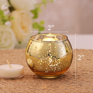 Bocal à bougie en verre décoratif en forme de bol, couleur or, vide, pour décoration intérieure, utilisation sur table, table à manger, mariage, fête, événement festif - Product Image 3