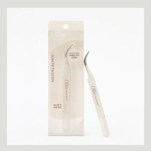 Lash Tech Supplies Olrio Korean K-Beauty Ollio Pearl Mascara Eyelash Slim-Tip Tweezer Made in Korea extension item - Product Image 2