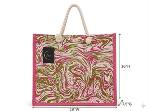 <b>Blush</b> Swirl Tote Pink Marble Carryall Rosé Wave Tote Candy Swirl Bag Flamingo Twist Tote Urban Ripple Tote Pink Breeze Carry - Product Image 2