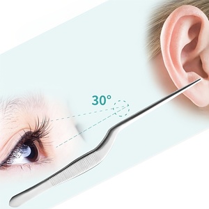 Curved <b>Ear</b> Wax Removal Tweezer Professional Stainless Steel Forceps for Precision <b>Ear</b> Hygiene <b>Cleaning</b> - Product Image 6