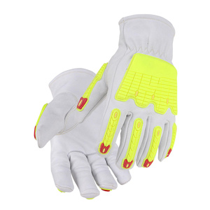 ถุงมือขับรถหนังแพะคุณภาพสูง ป้องกันแรงกระแทกด้วย TPR ทนทาน เหมาะสำหรับทำสวน - Product Image 1