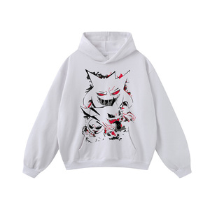 High Street print <b>vintage</b> retro hooded <b>sweatshirt</b> for men and women vibe hip-hop personality casual <b>oversized</b> hooded shirt - Product Image 5