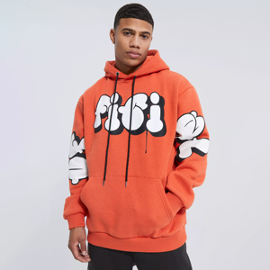 Sweat à capuche personnalisé en molleton de coton épais mélangé, écologique, pour impression 3D en relief, pour homme, vente en gros - Product Image 1