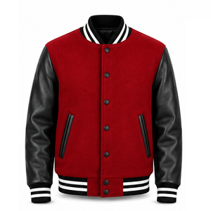 Blouson universitaire personnalisé pour homme en laine, style bomber, avec patch brodé, vêtements d'équipe, vente en gros, fournisseur d'usine, OEM ODM - Product Image 3