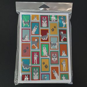 Lunatique A7 Taille 5x7 Cartes Vierge Paquet de 8 Cartes de Voeux Husky Sibérien Gris avec Enveloppes - Product Image 3