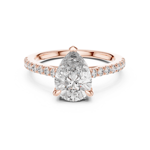Premium 925 Sterling Silver Pear Shape Moissanite <b>Diamond</b> <b>Ring</b> Wholesale Wedding Jewelry Supplier Manufacturer - Product Image 1