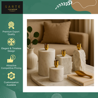 Lampe en marbre LED écologique sculptée à la main, de qualité supérieure, pour table/de chevet, en pierre naturelle, robuste, avec base