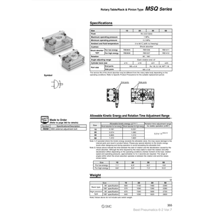 Mesa giratoria SMC Pneumatics modelo MSQB50H3 - Product Image 3