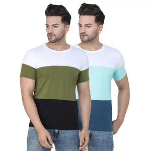 Camiseta de moda para hombre, camiseta suave transpirable con cuello redondo en blanco, camiseta oversize - Product Image 1