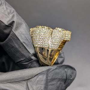 Anillo con Símbolo de Dinero con Diamantes Moissanite VVS, Anillo de Cóctel Estilo Hip Hop para Hombre - Product Image 6
