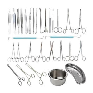 Juego de Instrumentos Quirúrgicos Manuales de Acero Inoxidable de 30 Piezas, Completo para Desbridamiento General, Cuidado de Heridas, Instrumentos Médicos, Apósito, Excisión - Product Image 1