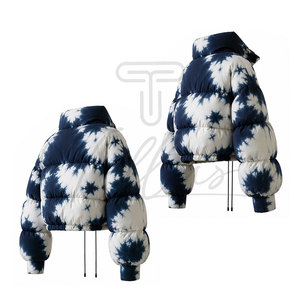 New Arrival Unisex Hooded Solid <b>Cropped</b> <b>Puffer</b> <b>Jacket</b> Custom Waterproof Stand Collar Zipper Closure High Quality Winter <b>Jacket</b> - Product Image 5